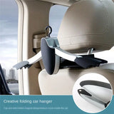 Detachable Multifunctional Car Coat Hanger Car Seat Coat Hanger Clothes Suits Holder Organizer Mounts Holder Durable Black