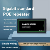 POE Repeater 2 Port Gigabit Extender 100/1000Mbps IEEE 802.3Af/At For IP Camera/NVR/AP 100 Meter Range