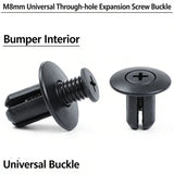 Universal 8Mm Car Buckle 50Pcs Plastic Expansion Through Screw Buckle For Bumper Leaf,For Mudguard, Trunk
