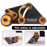 Table Saw Feeding Safety Propelling Tool Bearing Roller Feeder Aluminum Alloy Feather Loc Board for 19/30/75Type T-tracks