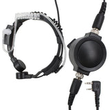 Baofeng UV-5R Walkie Talkie Tactical Round Big PTT Mic Earpiece Throat Headset Microphone NATO Plug for UV-82 888S Kenwood Radio