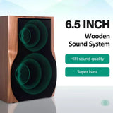 6.5 Inch Passive Wooden Speaker 20~200W Bookshelf Speakers 4 Ohm HIFI Audio Loudspeaker for Home Theater Sound System DJs Studio