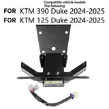 For 390/125 Duke 2024-2025 Compatible 12V Motorcycle Turn Signal LED Integrated License Plate Holder