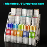 Durable Acrylic Pen Holder 3/4/5 Layers Multi-Compartment Desktop Organizer Clear Stationery Storage Supplies Home Office
