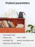 800ml Gooseneck Electric Kettle Hand Brew Coffee Pot Smart Teapot 1500W Thermo Pot Temperature-Control Heating Water Bottle