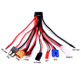 For RC Car For Rechargeable Battery-Powered Aircraft Model 8 In 1 Lipo Battery Charger Multi Charging Plug Convert Silicon Cable