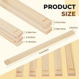 10 Pcs Pottery Teaching Rolling Mud Stick Guide Set, 5 Size Mudboard Guide Wooden Strips, Pottery Tool Clay Tools