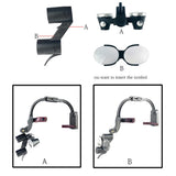 YY Binocular Lab Loupe Magnification 2.5X 3.5X Single Battery with LED Light Surgical Headlight for Dentist Medical Lamp