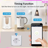 4X Tuya Smart Wifi Plug EU 20A Smart Socket With Power Monitering Energy Saving Timing Remote Control Smart Life EU Plug