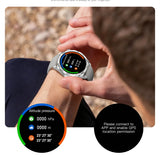 Watch6pro Smartwatch 1.5 Inch HD IPS Screen GPS Motion Tracking Bedlight BT Call Altitude Pressure Dynamic Island Health Monitor