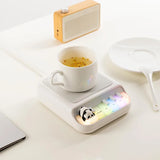 25W Electric Mug Warmer Cup Heater with 4 Gear Temperature Control Hot Plate Warm Coaster with Ambient Light Heating Pad 220V