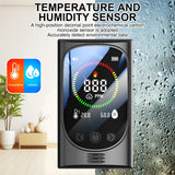 3-in-1 Carbon Monoxide Detector Rechargeable CO Detector with LCD Display Temp Humidity Monitor for Home Travel Hotel Indoor