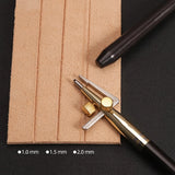 DIY Craft Adjustable Crease Edger  3 in 1 Leather Groover Tool Set (1.0-1.5-2.0mm) for Stitching Leather Groover Tool