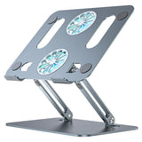 Carbon Steel Laptop Stand With Fan Anti-slip Pad Height Adjustable Laptop Cooler Silent Durable Tablet Stand for 10-17inch
