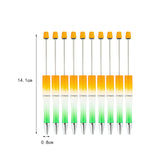 10 Pieces Bead Ballpoint Pens Cute Black Ink School Writing Supplies Beadable Pens for Drawing Office Teacher Students Classroom