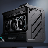 Open-frame PC MATX Case Chassis, All-aluminum CNC Machined Modular Water-cooled MATX Gaming Case. Motherboard Support: MATX Only