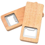 50pcs Wood Beer Bottle Opener Wooden Handle Steel Square Openers