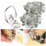 100Pcs/Set Metal D Ring Picture Frame Hangers with Screw Photo Frame Accessories