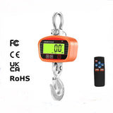 2T Digital LCD 2000kg Crane Scale Portable Electronic Heavy Duty Hook Crane Scales Industrial Peak Hold Weighing Meter Tools