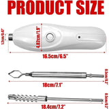 Corer Tool Portable Vegetable Corer Cordless,Electric Scraping Scale Machine With 2 Cutter,Stainless Steel Fruit Digging