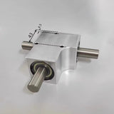 Small Right Angle Commutator Diameter 15MM Single/Double Output Shaft  90° Helical Bevel Gearbox Speed Ratio 1:1 Max Load 20KG
