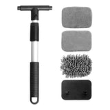 Telescopic Window Defog Brush Adjustable Aluminum Long Handle Brush Multi-Purpose Windshield Window Cleaner Brush Cleaning Tool