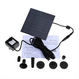 Solar Powered Water Pump, Polycrystalline Silicon, Black, Solar Panel Size 11*11cm, Delivery Head 75cm, Power 7V 1.4W 160MA,