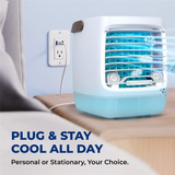 For Indoor And Outdoor Use Portable Evaporative Air Cooler-USB-Rechargeable Mini Swamp Cooler With Humidifier