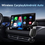 2 in 1 Wireless CarPlay Android Auto Adapter Wireless CarPlay Adapter Convert Wired To Wireless Smart Box for Factory Wired Cars