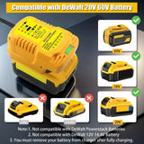 Mini Car Charger Replace for Dewalt 20V 18V Li-ion Battery Use on Car Cigarette w/ LED Indicator Portable Vehicle Charger