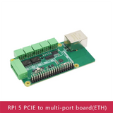 For Raspberry Pi 5 Pcie To RJ45 Gigabit Ethernet Adapter Board CAN/RS485/RS232 Interface Plug And Play