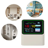 Smart WiFi Digital Clock with Weather with Temperature Humidity Display Date Clock Weather Station for Home Office Desk Decor