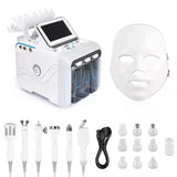 New Arrival! Multifunction skin care device 7 in 1 anti aging small bubble H2O2 hydrogen oxygen jet beauty machine with Led Mask