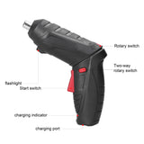 3.5N/m Max Torque Electric Rotatable 3.6V Working Voltage 1800mAh Capacity 47PCS Rechargeable Electric Screwdriver and Bits Set