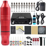 Beginners Tattoo Full Kit Long Lasting Tattoos Machine Complete Kits Professional Permanent Makeup Devices Man Tattoo Equipment