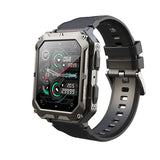 Outdoor Sport Smart Watch 1.83 Inch HD Rectangle Screen BT Call AI Voice Assistant Camera Control IP68 Waterproof Health Monitor