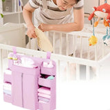 New Multifunctional Baby Crib Organizers Storage Bag Sustainable Fabric for Diapers Toy Clothes