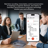 OEM ODM Support 118 Language 64GB Memory Transcribe Smart Magnet Dictaphone Audio Recorder AI Voice Recorder for Lecture Meeting