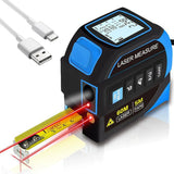 4-in-1 Laser Tape Measure Ruler 40/60/80/100m Laser Rangefinder 5M Infrared Laser Distance High Precision Measuring Instrument
