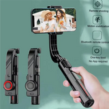 Gimbal Stabilizer Selfie Stick Foldable Wireless Tripod With Bluetooth Shutter Monopod