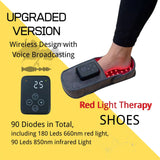 Red Light Therapy Slippers for Foot Pain Relief Joint Arthritis Swollen Feet Wireless Infrared Therapy Shoes Portable Home Use