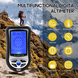 8-in-1 Multifunctional Electronic Altimeter Barometer LCD Digital Compass Thermometer Height Gauge Weather Forecast Barometric