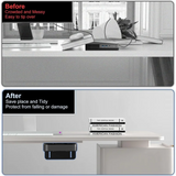 E-Easy To Use-Space-Saving Computer Mount Under Desk Mount Mini PC Mount Wall Mount Easy Installation Computer Holder