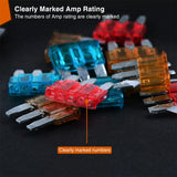 60PCS Micro3 Fuse ATL Blade Assortment Kit 3 Prong Micro Blade Fuses Replacement 5A 7.5A 10A 15A with Puller Tool for Trucks RVs