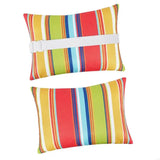 2025 New Pack of 2 Outdoor Lounge Chair Head Pillow with Waterproof Cover Elastic Strap