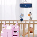 New Multifunctional Baby Crib Organizers Storage Bag Sustainable Fabric for Diapers Toy Clothes
