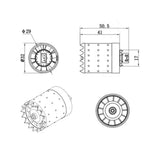 110000RPM Brushless Fan Motor 90W Precision Aluminum Impeller Electric Hair Dryer Ultra High Speed Brushless Culvert Fan Motor