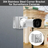 Stainless Steel Outdoor Wall Bracket Wall-mounted Silver Corner Mounting Bracket Fixing Bracket Kit for S340 Eufy