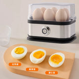 200W Electric Breakfast Egg Cooker 6-Egg Boiler Steamer Egg Custard Steamer Food Warmer for Quick Meals Compatible 110V/220V