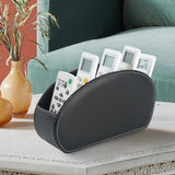 Fashion PU Leather Remote Control Storage Box Five Grids Classified Storage Cosmetics Brush Holder Desktop Organizer Pen